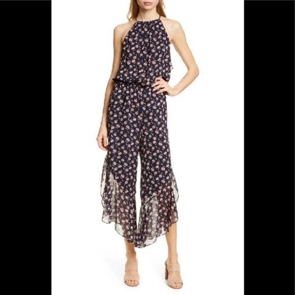 Joie Pants - JOIE
Jael Floral-print Silk Jumpsuit In Midnight